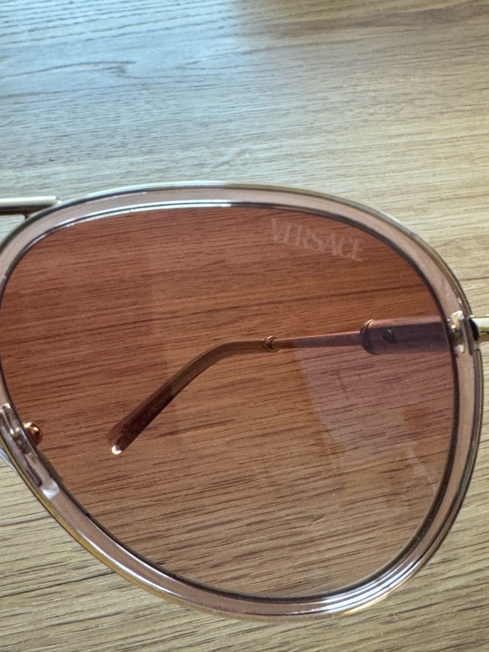 Versace VE2260 Medusa Aviator Sunglasses Gold Brown Gradient 60mm Authentic - Picture 6 of 7